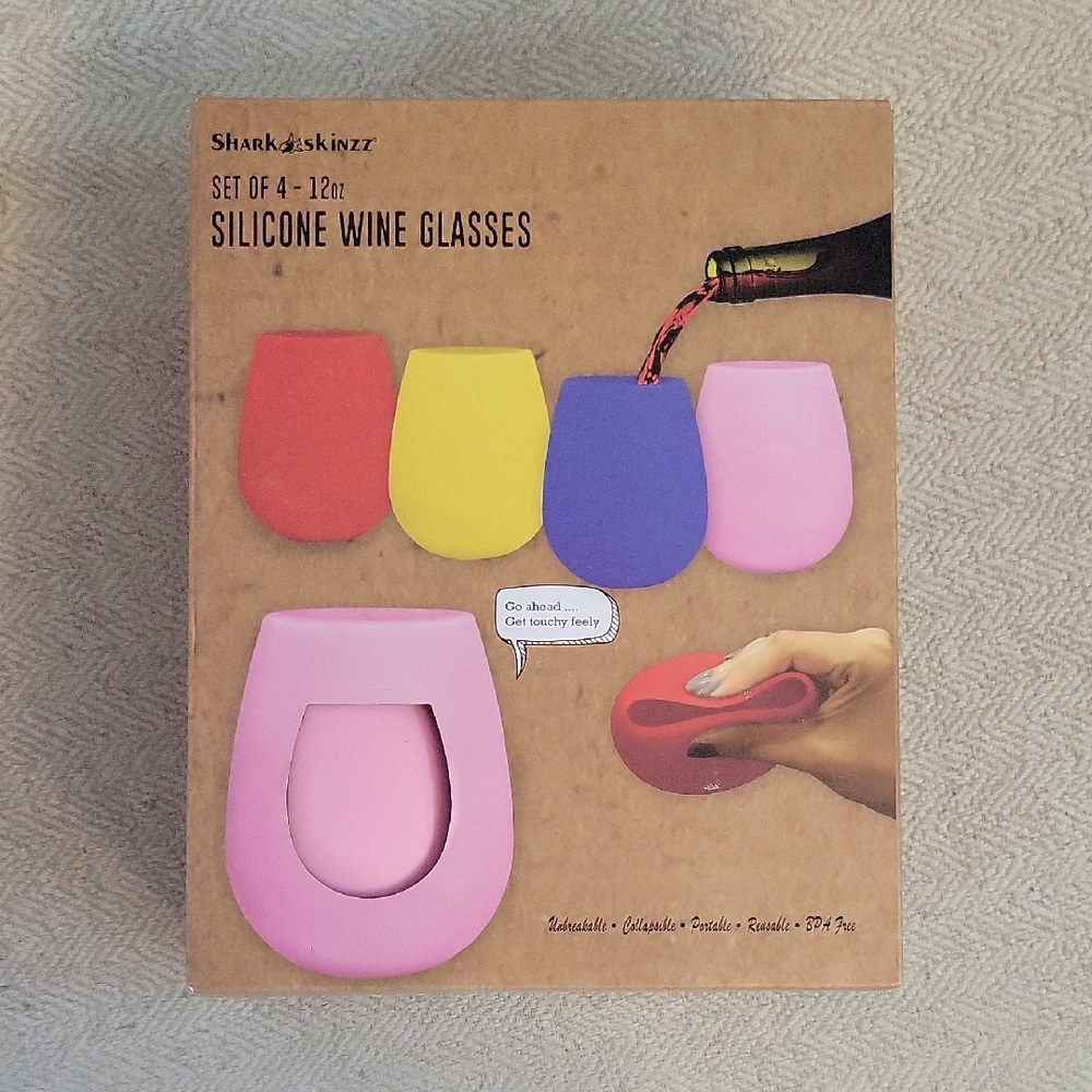 Silicone Wine Glasses Set of 4